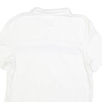 CALVIN KLEIN Mens White Polo Shirt M Cotton Blend Grey Striped Short Sleeve