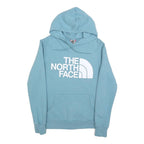 THE NORTH FACE Womens Blue Pullover Hoodie S Cotton Logo Sweatshirt