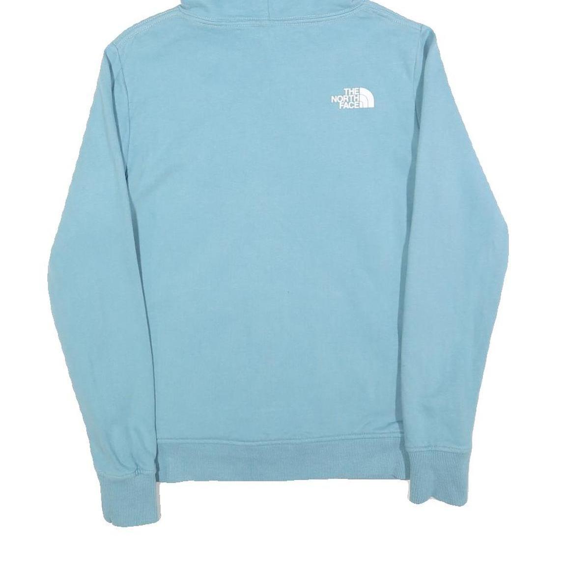 THE NORTH FACE Womens Blue Pullover Hoodie S Cotton Logo Sweatshirt