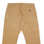 DICKIES Mens Regular Fit Beige Denim W38 L28 Workwear Zip Closure Jeans