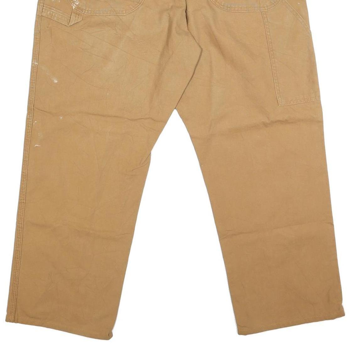 DICKIES Mens Regular Fit Beige Denim W38 L28 Workwear Zip Closure Jeans