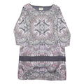 LAURA ASHLEY Womens Pink Grey Paisley Shift Polyester Dress UK 10 Floral Print