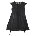 MONSOON Womens Black Fit & Flare Polyester Blend Dress Sleeveless V-Neck UK 14