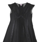 MONSOON Womens Black Fit & Flare Polyester Blend Dress Sleeveless V-Neck UK 14