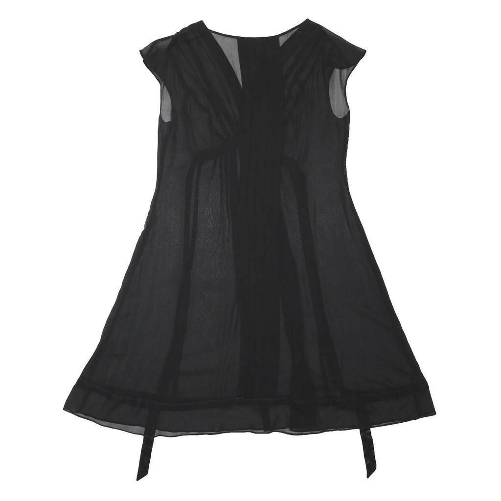 MONSOON Womens Black Fit & Flare Polyester Blend Dress Sleeveless V-Neck UK 14