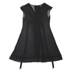 MONSOON Womens Black Fit & Flare Polyester Blend Dress Sleeveless V-Neck UK 14