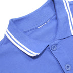 EVERLAST Mens Blue Polo Shirt M Cotton Short Sleeve Basic Sportswear