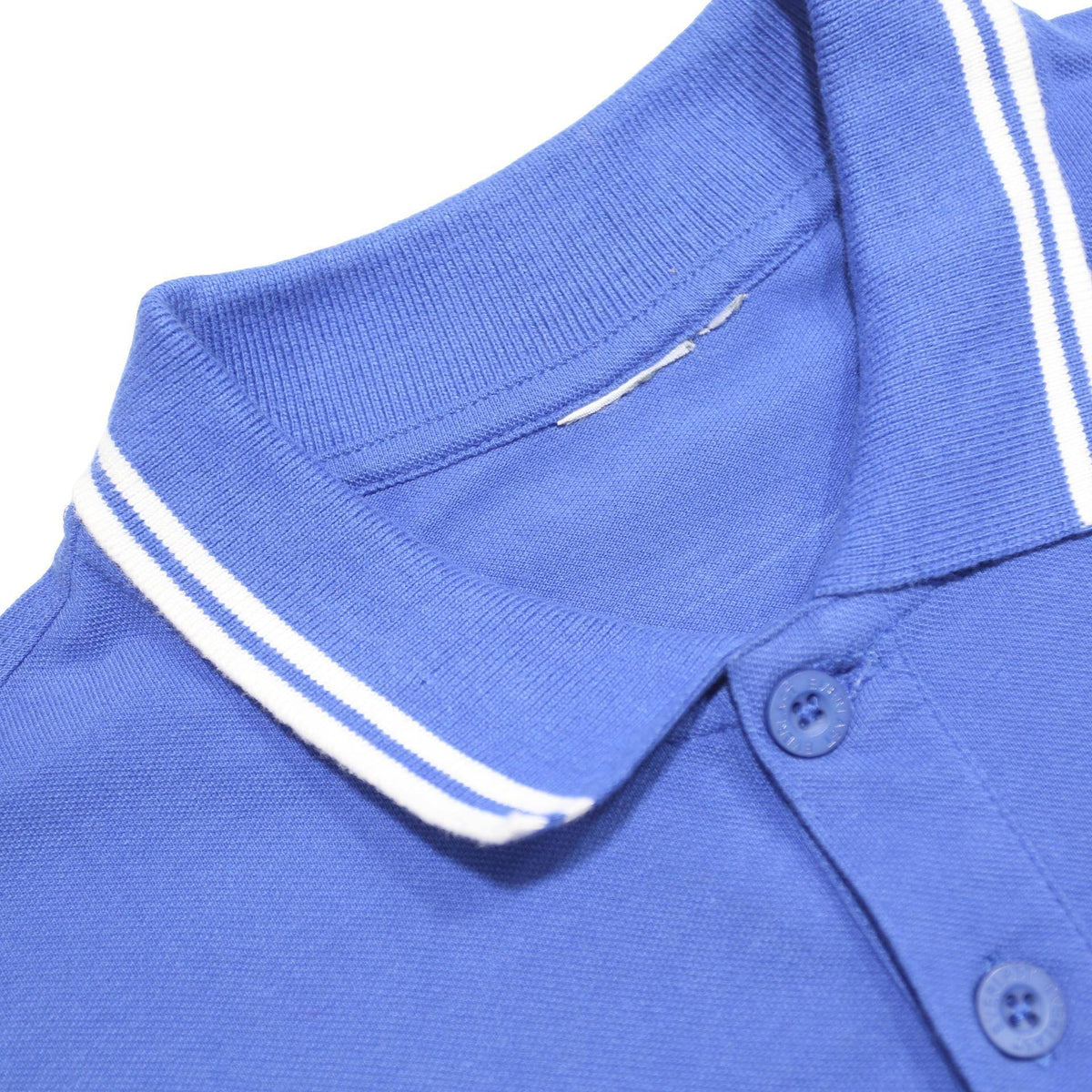 EVERLAST Mens Blue Polo Shirt M Cotton Short Sleeve Basic Sportswear