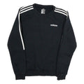 ADIDAS Mens Black Cotton Crew Neck Sweatshirt S Classic Sportswear