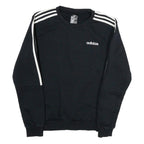 ADIDAS Mens Black Cotton Crew Neck Sweatshirt S Classic Sportswear