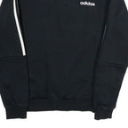 ADIDAS Mens Black Cotton Crew Neck Sweatshirt S Classic Sportswear