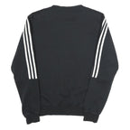 ADIDAS Mens Black Cotton Crew Neck Sweatshirt S Classic Sportswear