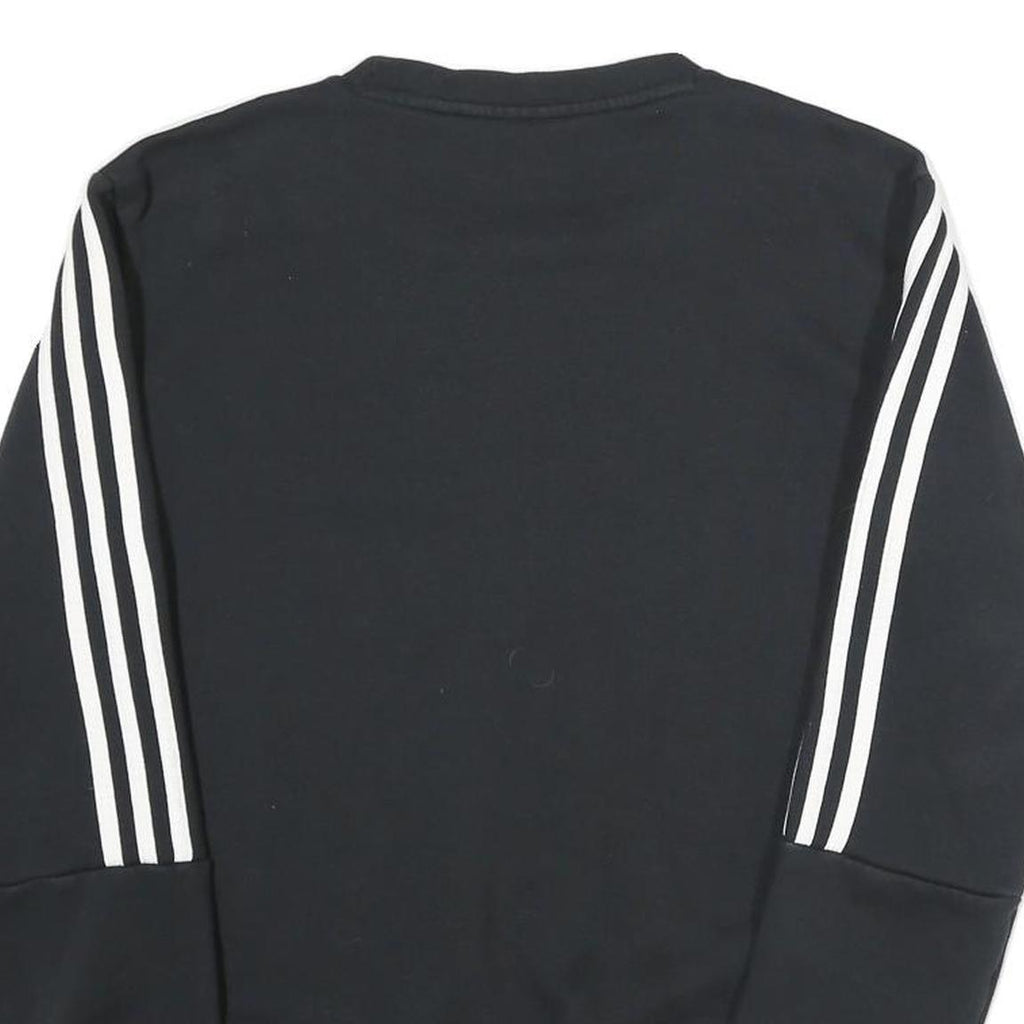 ADIDAS Mens Black Cotton Crew Neck Sweatshirt S Classic Sportswear