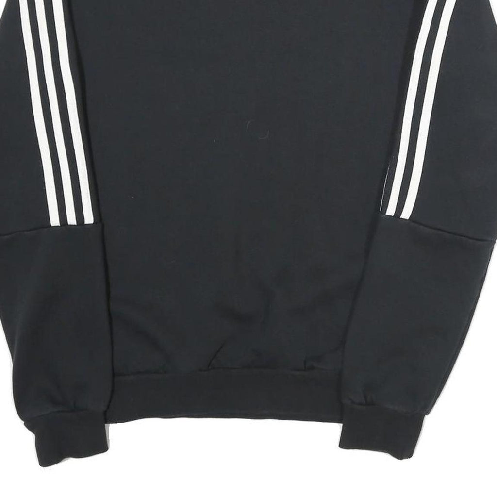 ADIDAS Mens Black Cotton Crew Neck Sweatshirt S Classic Sportswear