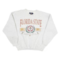 GALT Mens White Florida State Crew Neck L Cotton University Sweatshirt