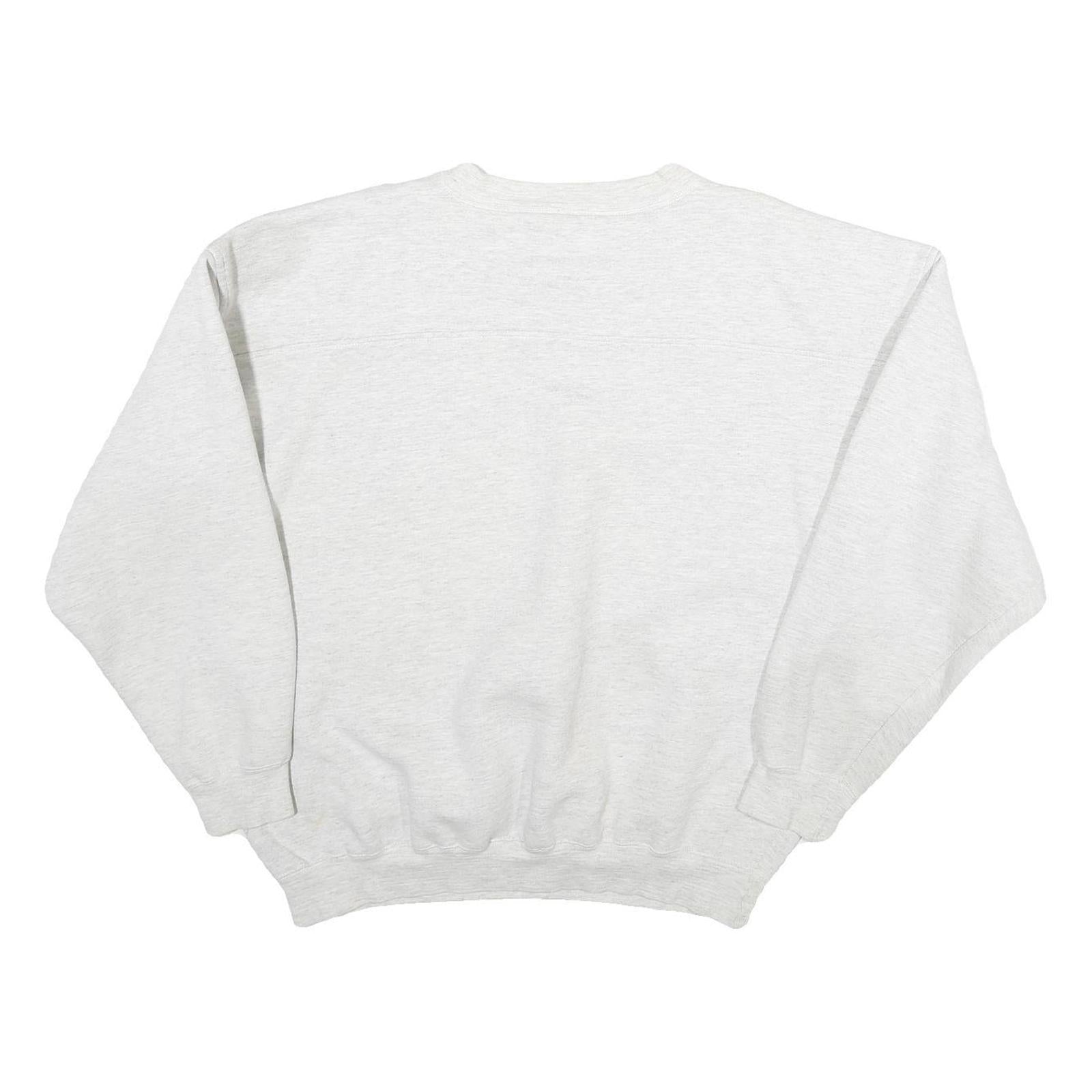 GALT Mens White Florida State Crew Neck L Cotton University Sweatshirt