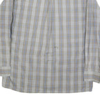 MARLBORO Mens Blue & Brown Check Shirt M Button-Down Collar Long Sleeve Casual