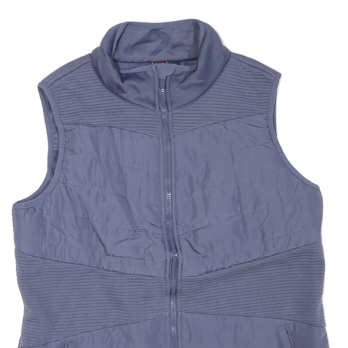 FILA Womens Blue Sleeveless Jacket XL Polyester Blend Zip Sports Casual