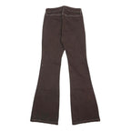 GARAGE DENIM Womens Regular Fit Brown Flared Denim Jeans W24 L32 Zip Cotton