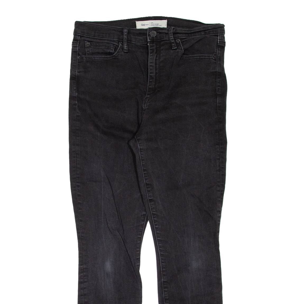 GAP Super High Rise Womens Jeans Black Slim Skinny W30 L27