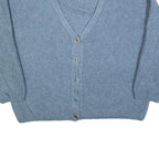 PROMOD Womens Blue Plain Pullover Jumper V-Neck Regular L Lightweight Knit