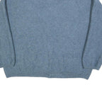 PROMOD Womens Blue Plain Pullover Jumper V-Neck Regular L Lightweight Knit