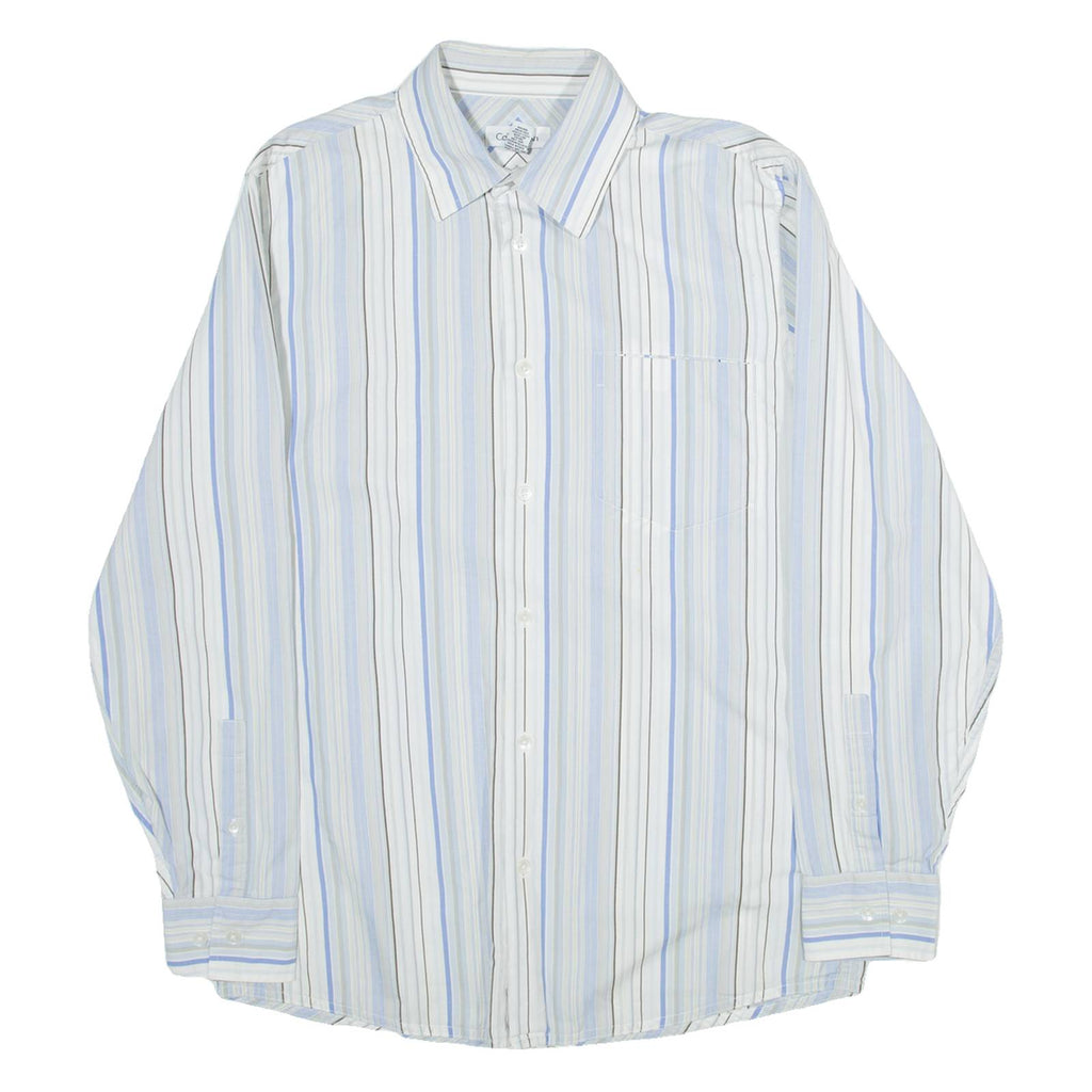 CALVIN KLEIN Mens Shirt Blue Striped Long Sleeve M