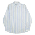 CALVIN KLEIN Mens Shirt Blue Striped Long Sleeve M
