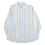 CALVIN KLEIN Mens Shirt Blue Striped Long Sleeve M