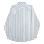 CALVIN KLEIN Mens Shirt Blue Striped Long Sleeve M