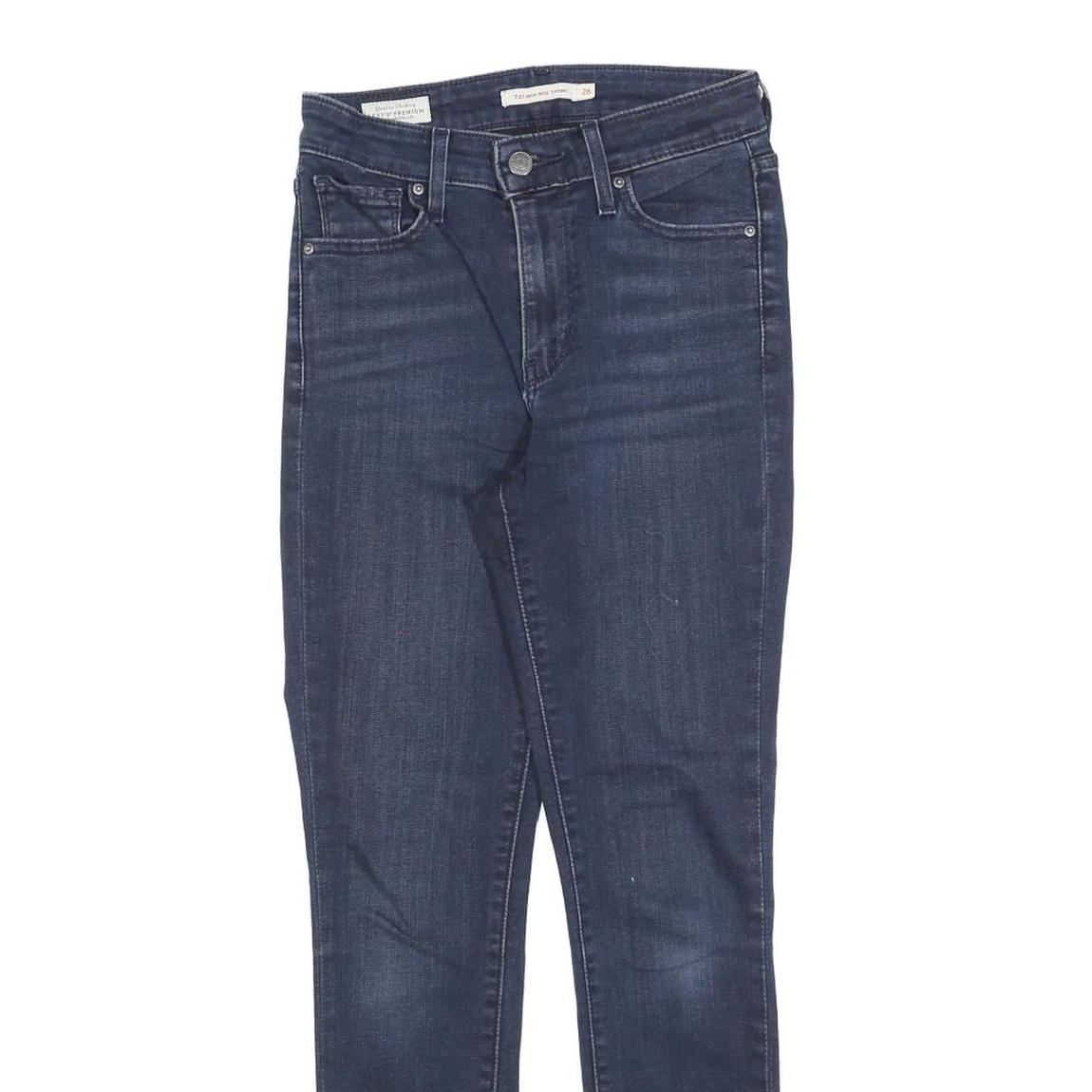LEVI'S 721 Womens Jeans Blue Slim Skinny Denim Medium W26 L27 Stretch
