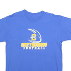 Mens Blue Greyhounds Football Graphic T-Shirt L Short Sleeve Crew Neck Cotton