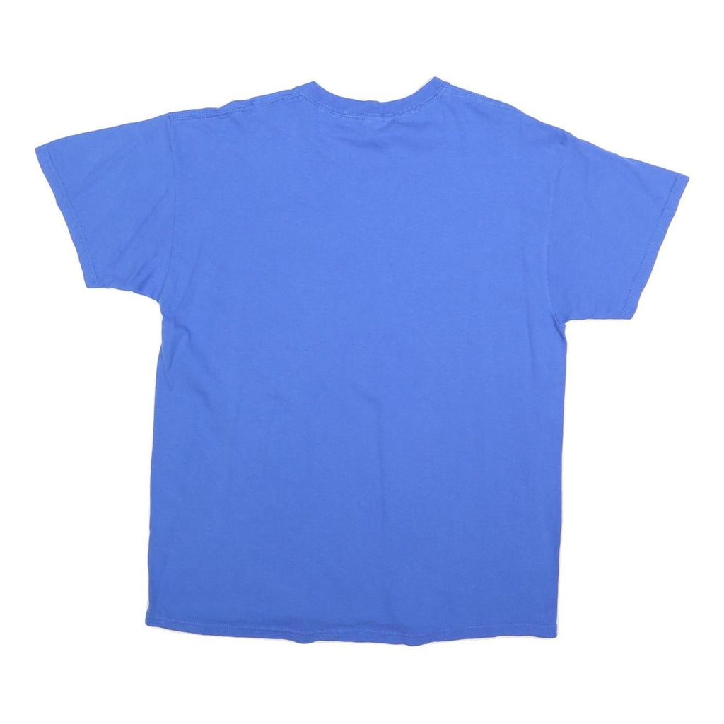 Mens Blue Greyhounds Football Graphic T-Shirt L Short Sleeve Crew Neck Cotton