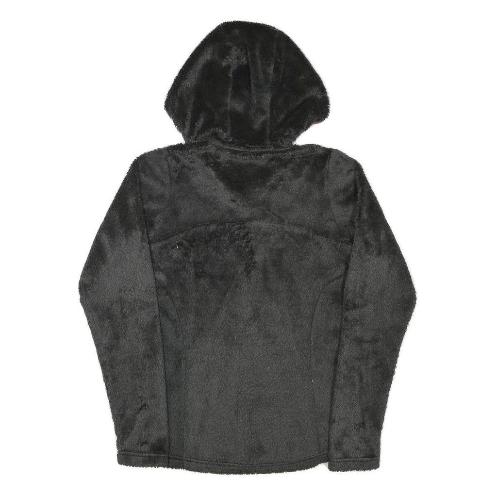 HELLY HANSEN Womens Black & Pink Hooded Zip Fleece Jacket XS Polyester Blend