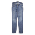 LEVI'S 571 Womens Jeans Blue Slim Skinny Denim Light W26 L30 Slim Fit Zip