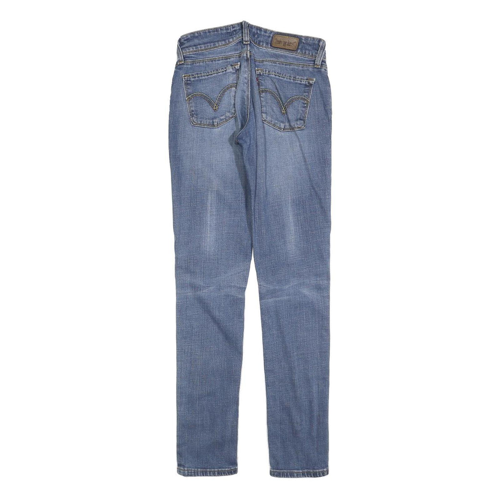 LEVI'S 571 Womens Jeans Blue Slim Skinny Denim Light W26 L30 Slim Fit Zip