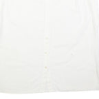 ACKERMAN Womens White Cotton Blend Sleeveless Button Neck Shirt M Casual