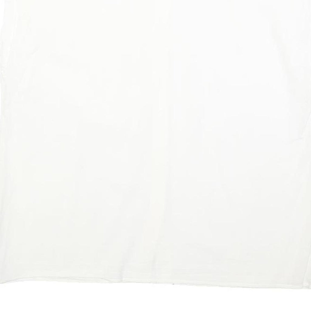 ACKERMAN Womens White Cotton Blend Sleeveless Button Neck Shirt M Casual