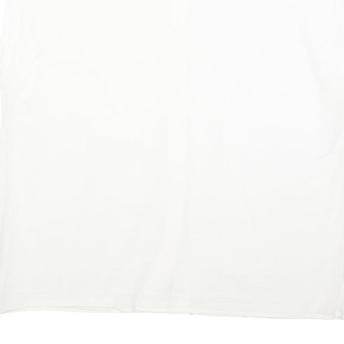 ACKERMAN Womens White Cotton Blend Sleeveless Button Neck Shirt M Casual