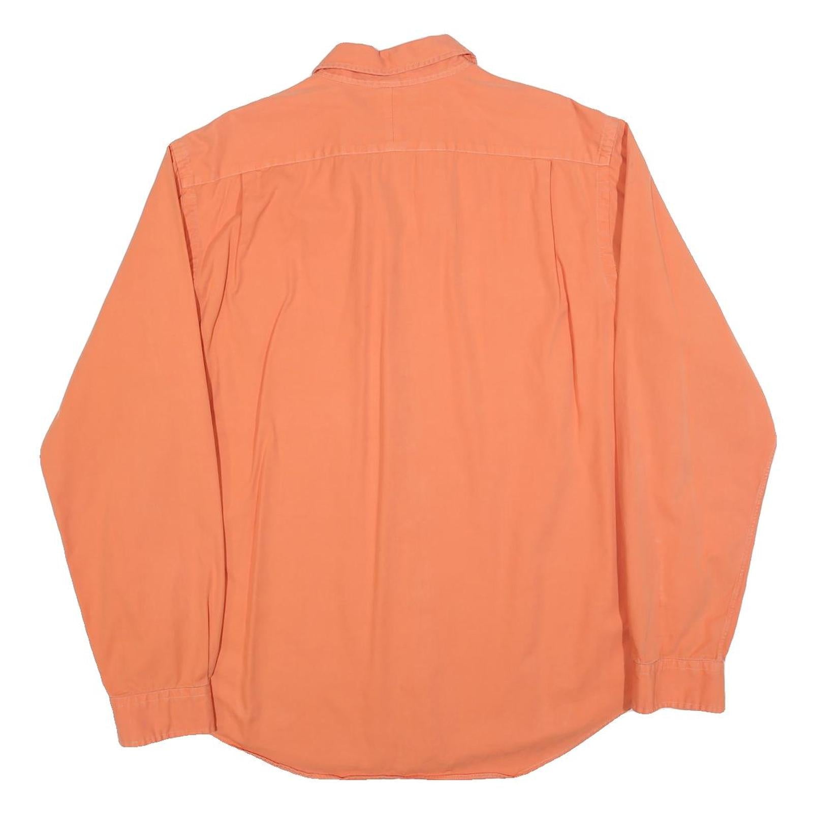 POLO RALPH LAUREN Mens Orange Classic Button Shirt XL Cotton Blend Casual