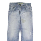 SOUTHERN Mens Jeans Blue Regular Straight Denim Light W36 L34 Casual Style