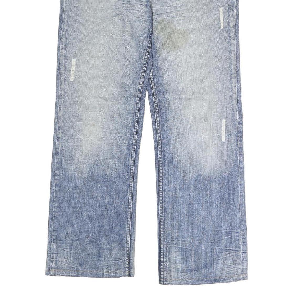 SOUTHERN Mens Jeans Blue Regular Straight Denim Light W36 L34 Casual Style