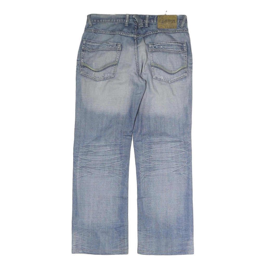 SOUTHERN Mens Jeans Blue Regular Straight Denim Light W36 L34 Casual Style