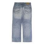 SOUTHERN Mens Jeans Blue Regular Straight Denim Light W36 L34 Casual Style