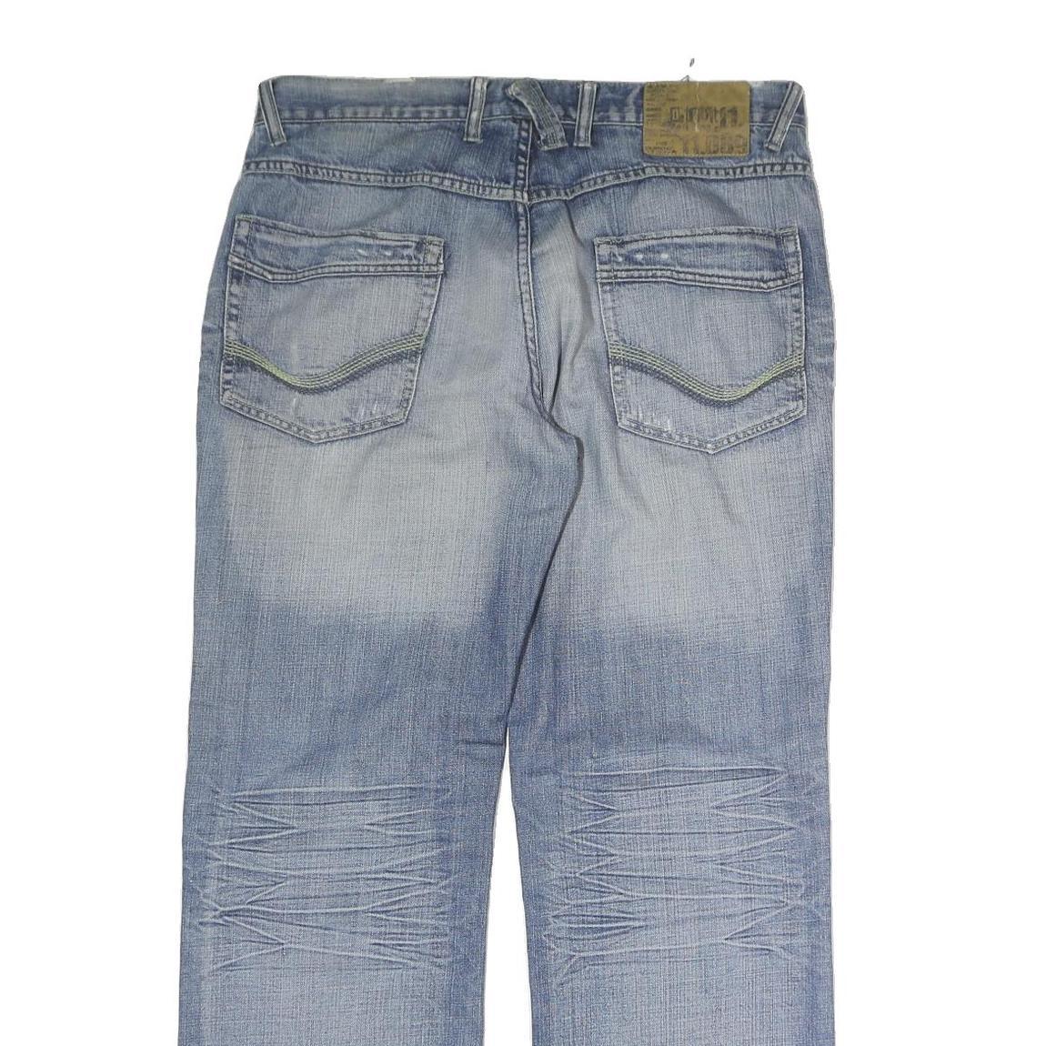 SOUTHERN Mens Jeans Blue Regular Straight Denim Light W36 L34 Casual Style