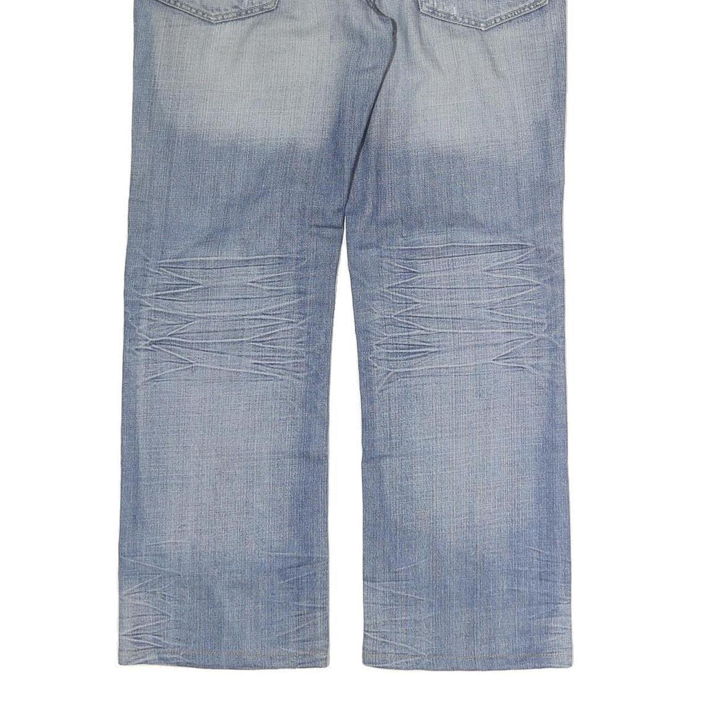 SOUTHERN Mens Jeans Blue Regular Straight Denim Light W36 L34 Casual Style