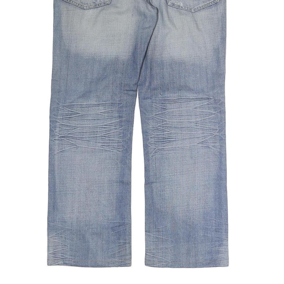 SOUTHERN Mens Jeans Blue Regular Straight Denim Light W36 L34 Casual Style