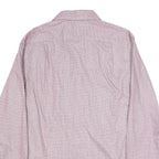 TOMMY HILFIGER Mens Red & White Shirt L Classic Fit Cotton Long Sleeve Button