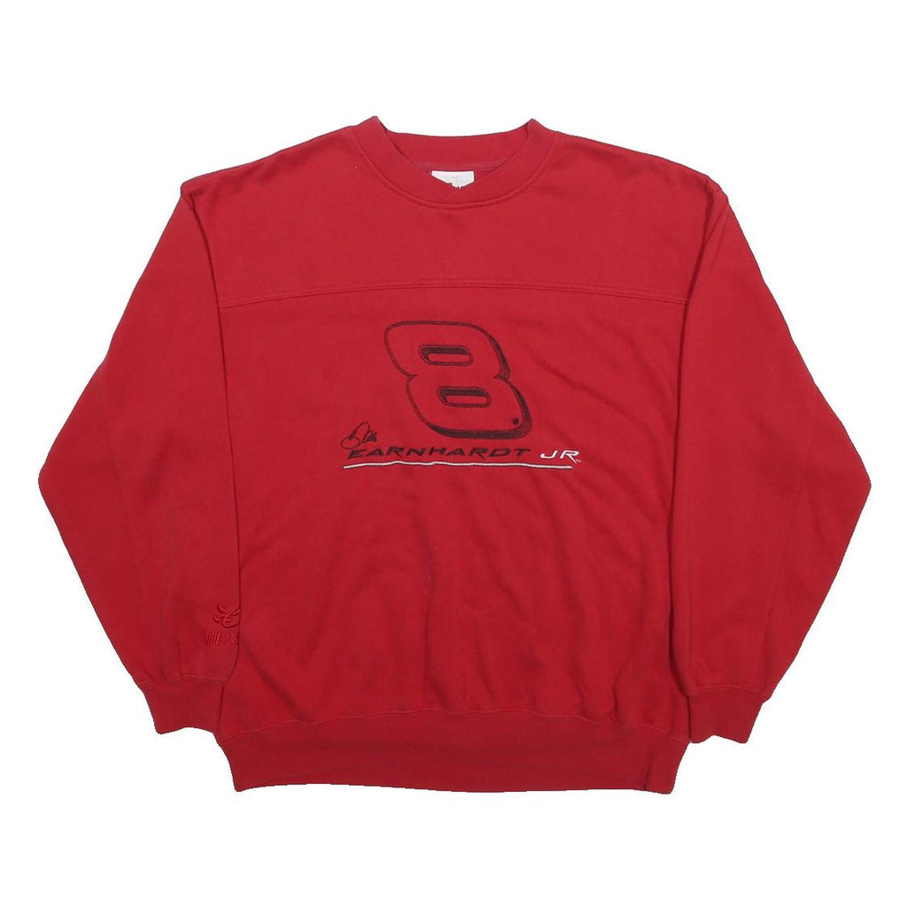 CHASE AUTHENTICS Mens Red Earnhardt Jr Crew Neck L Racing Sweatshirt