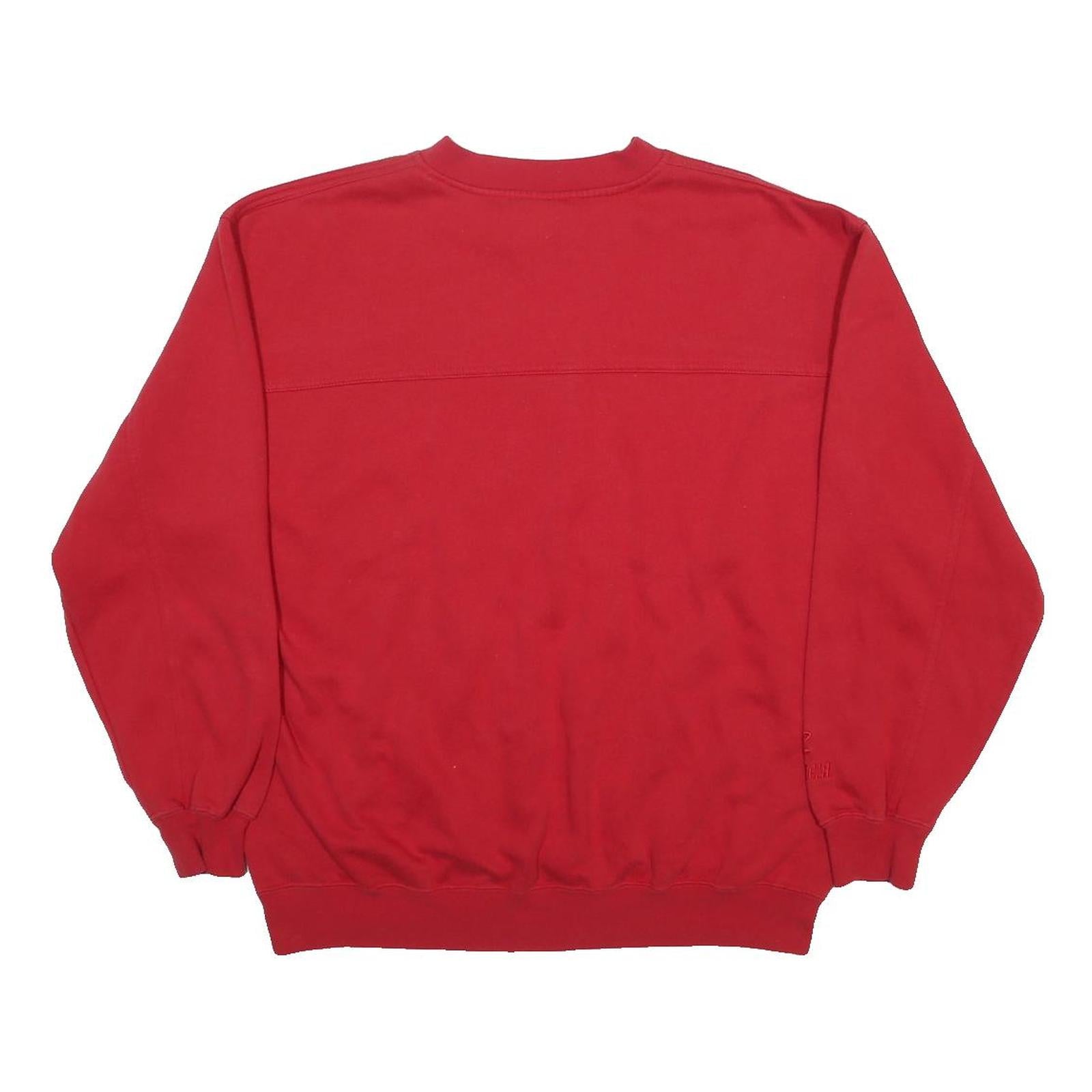 CHASE AUTHENTICS Mens Red Earnhardt Jr Crew Neck L Racing Sweatshirt